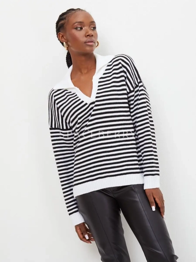 Женский вязаный свитер оверсайз, джемпер